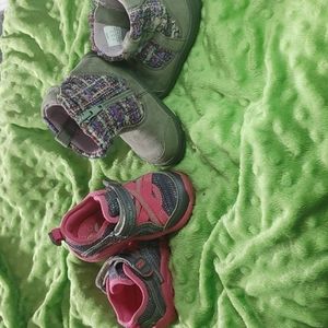 Infant shoes bundle Pink and Purple size 4.5 and 5